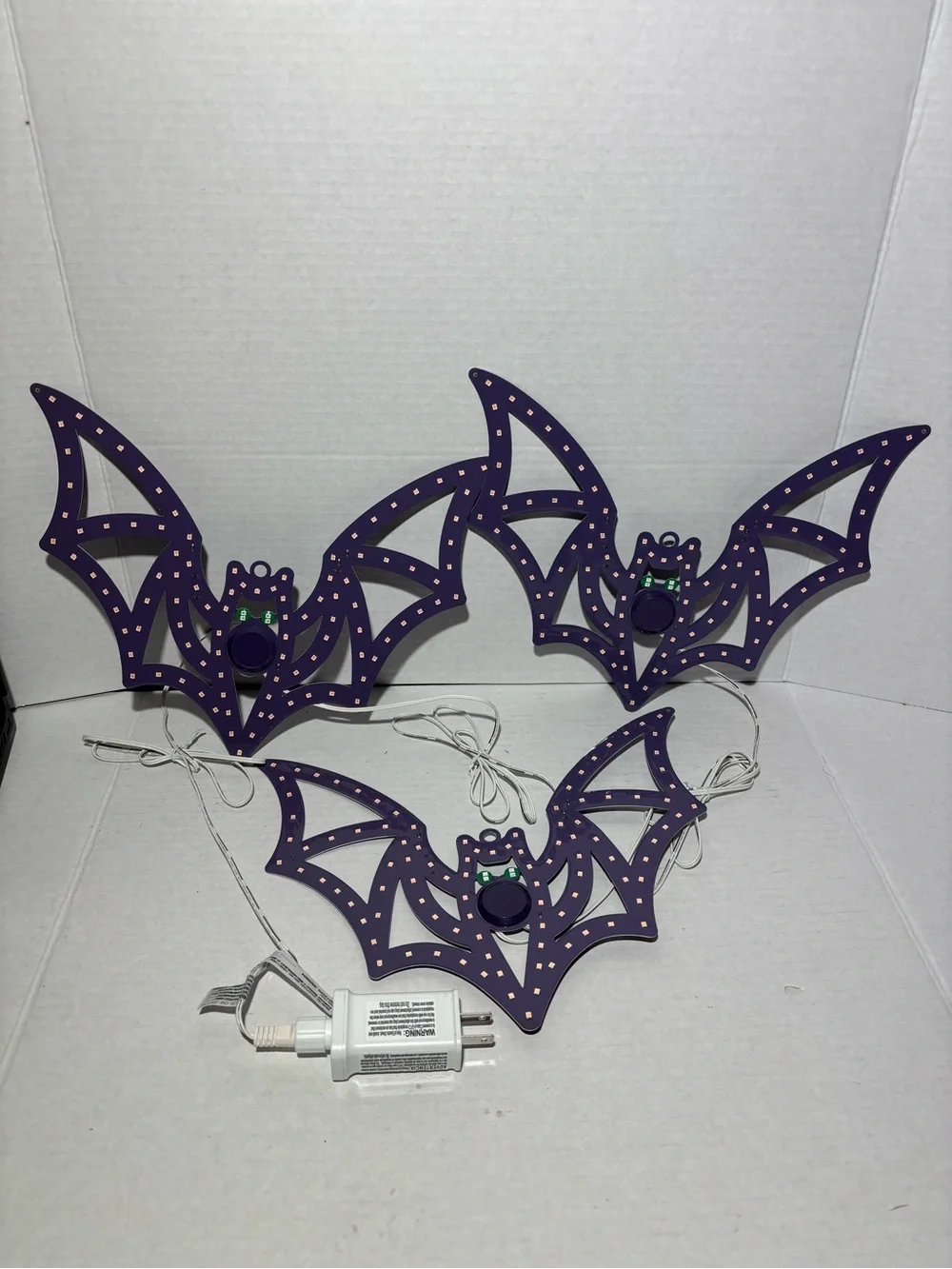 Halloween Classics 12 In Twinkling LED Bats 3 Pack Halloween Decor